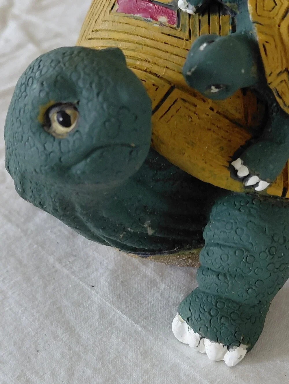 Decorative Turtle Terrarium Ornament - Yellow & Green